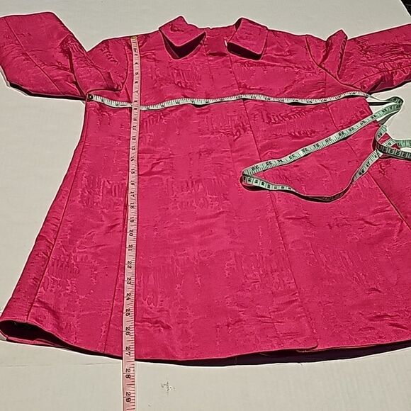 Chicos bright pink 3/4 sleeve 4 button jacket  size 0 petite - Picture 6 of 10